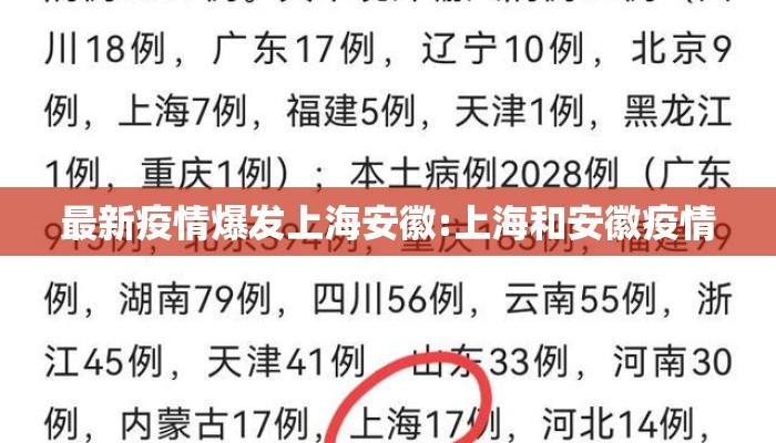 最新疫情爆发上海安徽:上海和安徽疫情