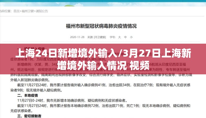 上海24日新增境外输入/3月27日上海新增境外输入情况 视频