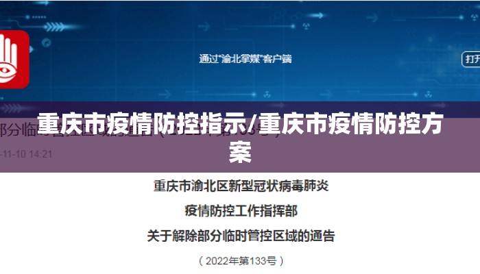 重庆市疫情防控指示/重庆市疫情防控方案