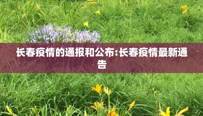 长春疫情的通报和公布:长春疫情最新通告