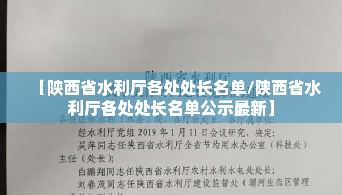 【陕西省水利厅各处处长名单/陕西省水利厅各处处长名单公示最新】