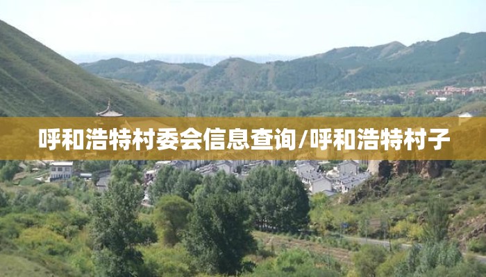 呼和浩特村委会信息查询/呼和浩特村子 呼和浩特村委会信息查询/呼和浩特村子
