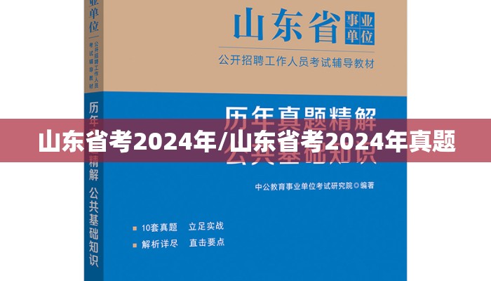 山东省考2024年/山东省考2024年真题