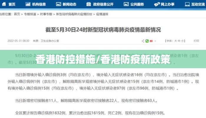 香港防控措施/香港防疫新政策 香港防控措施/香港防疫新政策