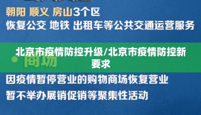 北京市疫情防控升级/北京市疫情防控新要求 北京市疫情防控升级/北京市疫情防控新要求